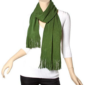 Olive / 100% Acrylic / Acrylic Knit Soft Muffler